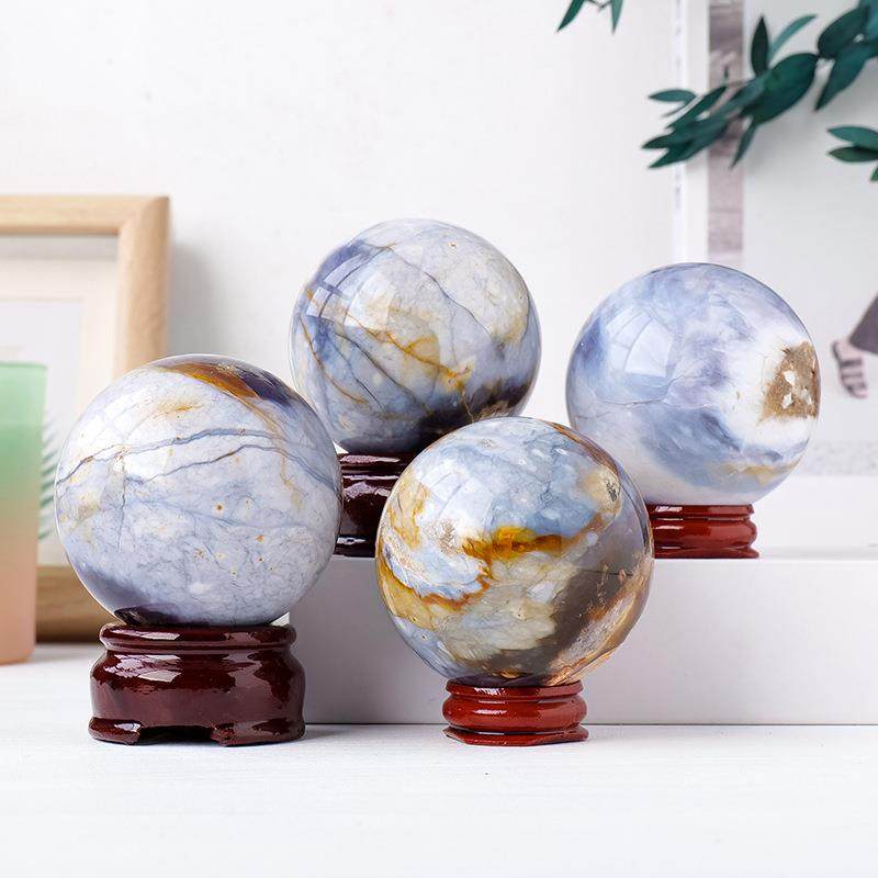 天RAY然水木晶纹玛瑙水晶原居石球矿标打磨家办公能量石风水球摆,包装,五金配件包装,淘宝优惠券,粉丝福利购,淘宝优惠卷