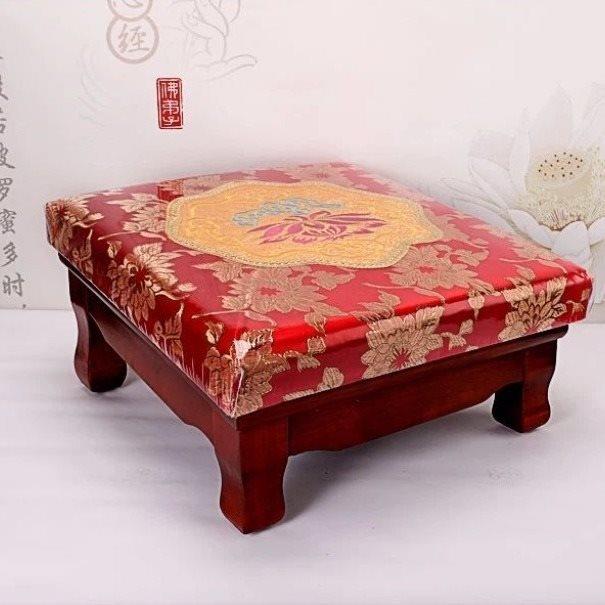 大佛寺拜头佛凳脚磕拜凳打修坐垫跪拜实木禅垫家用蒲团拜佛狮PGK