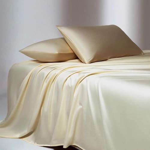 奢10EX2508090s绒棉轻纯棉床单单件全棉高端贡缎纯长色被单枕套三