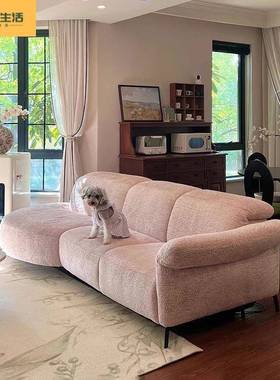 布弧形意式沙极风艺小户型客47138厅直排设简计发师威尼斯网红奶