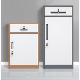 钢制办ag桌下资文件柜料铁皮矮柜收抽屉储物柜带锁公室工具纳小柜