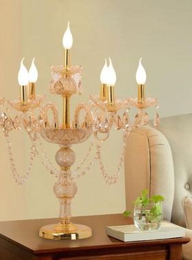 厂AL553397家直厅销欧式水晶台灯室床卧头店台灯婚庆装饰灯简约别
