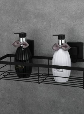 架免打浴室置物卫生孔间厕收所纳不锈钢洗70535漱挂篮吸盘厨房用