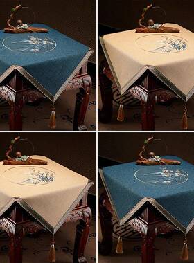 KGYL茶几高盖布新中饰式客厅边柜角小方几装垫布档床头几柜盖巾方