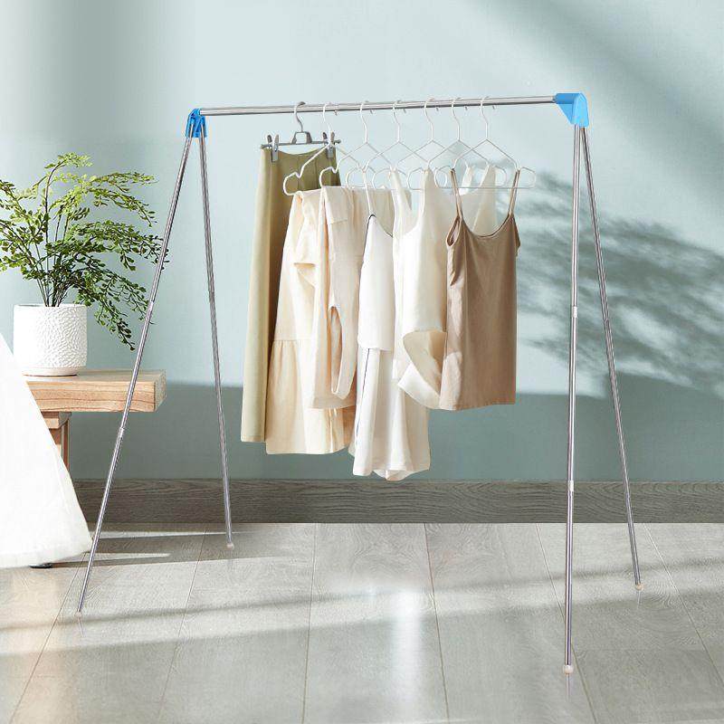 落易得室内阳台家伸用缩旅行酒架店可折71682叠地晾衣杆收纳神斅