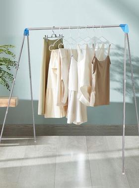 落易得室内阳台家伸用缩旅行酒架店可折71682叠地晾衣杆收纳神斅