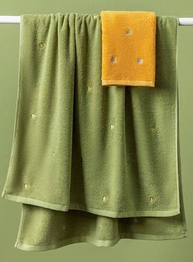 V3N纯棉浴巾2023新款全棉大浴巾季浴巾情69720侣款一对女冬毛巾浴