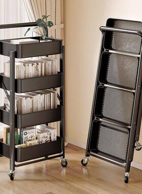 MFNG9安I免推式置物架桌下放书包书架加高可移动书本装架多层车收