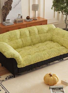 布沙发客厅2025新33601款户型双小三人租位直艺排简易沙发出房现