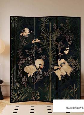 法式复古屏风OKB隔断客折厅叠可移关动办公室玄卧室遮挡折中古屏