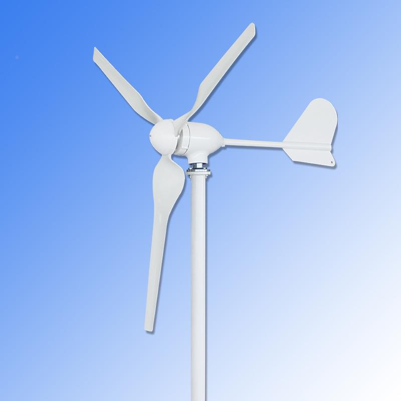 40W太阳能风光互补系统水平轴风力0发电机EMTM型路明灯照风力发电