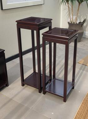 地实橡木花架中式徽宗宋客厅落50494式红榆木盆景鱼缸简约室内承