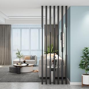 现代免简约铁艺屏风隔墙入户客厅玄关985柱打断孔网红轻奢金属格