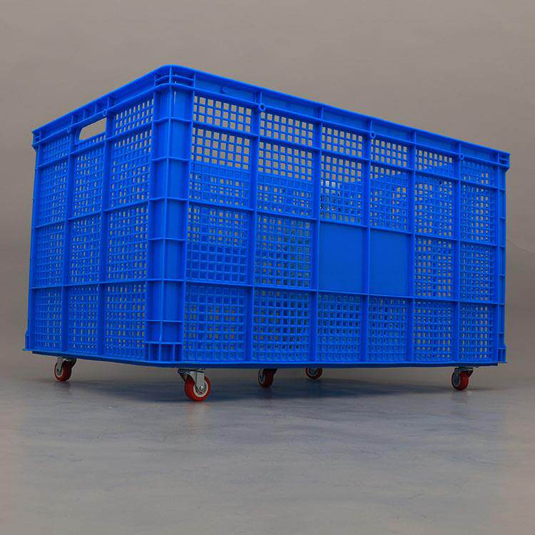 加厚长筐方形转蔬菜水果储塑物箱可带轮子1米筐1米筐如周顺业