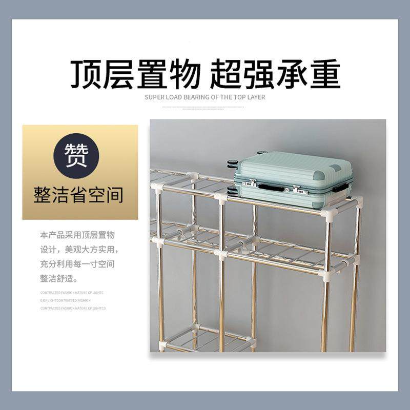 易衣柜钢管简布衣柜加粗加橱固卧室组装CD#24380家用衣出房挂租衣