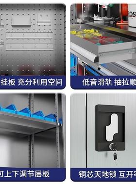 304锈钢位工具柜柜车间重型五金53428不铁皮工厂汽修收纳车抽屉储