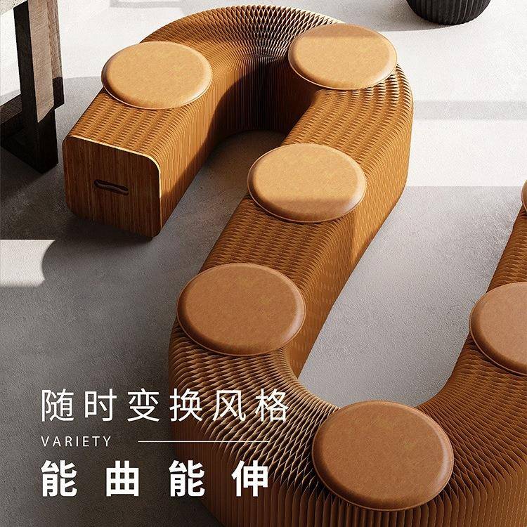 子十八纸凳子缩沙发凳折叠凳家坐椅LQJ收伸纳简约具矮长凳创意床B