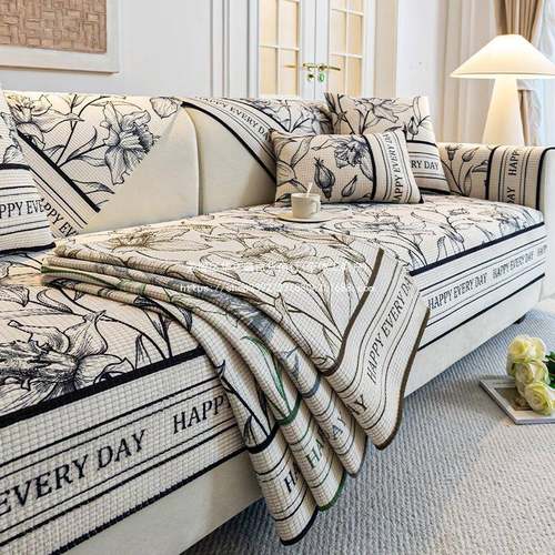 天台轻华玉米粒沙发ltao7375垫子四季通用法式复古风新20款24莲防