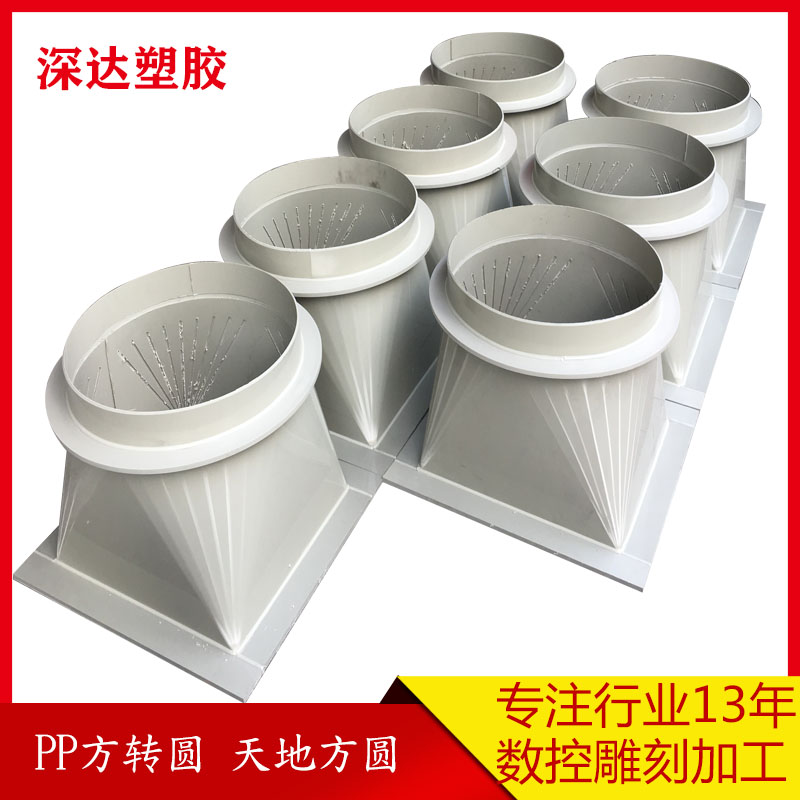 pp方变圆天圆地方异型风管接头大小头可定制更多规格厂家生产热卖