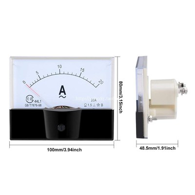 44L1交流电流表1A5A10A20A30A50A100/5A200A300A指针安培机械板表