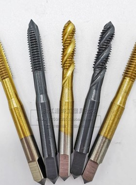 先端丝锥镀钛黄色螺尖机用丝攻2 2.5 3 3.5 45681012 16
