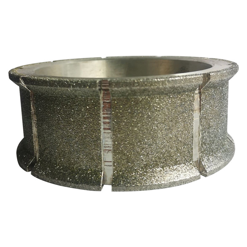 石材磨边机磨轮上下倒边轮大理石双倒45度角锣头金刚石烧结磨头