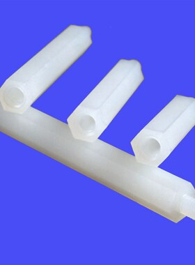 六角柱尼龙柱M2单头塑料螺纹隔离柱阴阳螺丝铜柱黑白螺柱螺杆