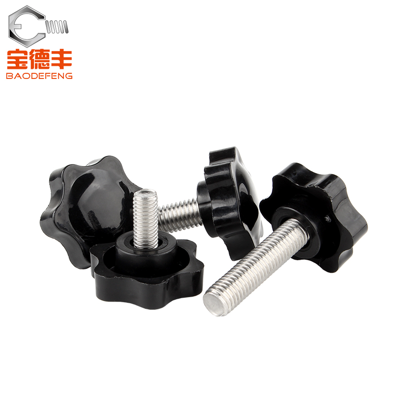 304不锈钢梅花手柄螺丝六星把手星形胶木旋钮手拧螺栓M4M5M6M8M10