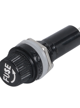黑色旋钮FUSE 保险管座 玻璃管 5*20 6X30mm 保险丝座 熔断器底座
