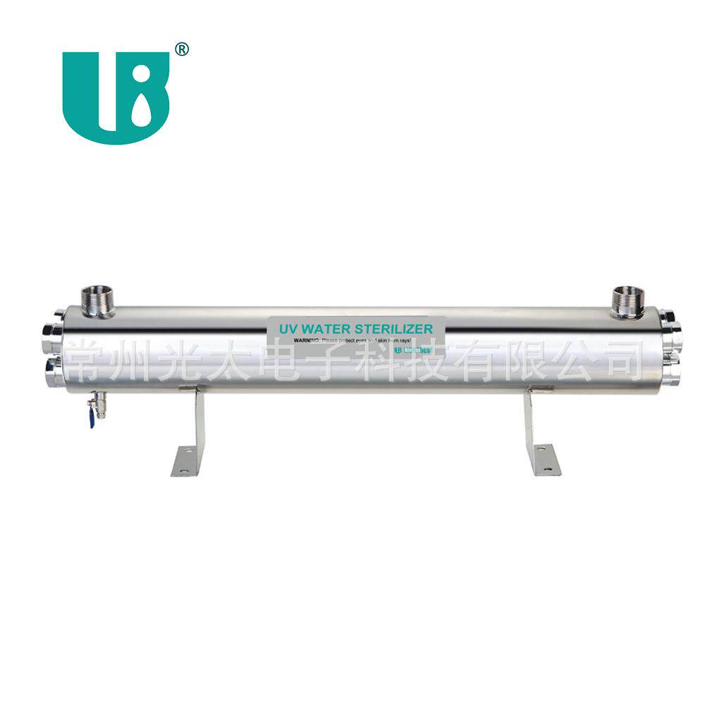 SS304不锈钢110W紫外线杀菌器过流式可处理5.5吨饮用水船舶水污水