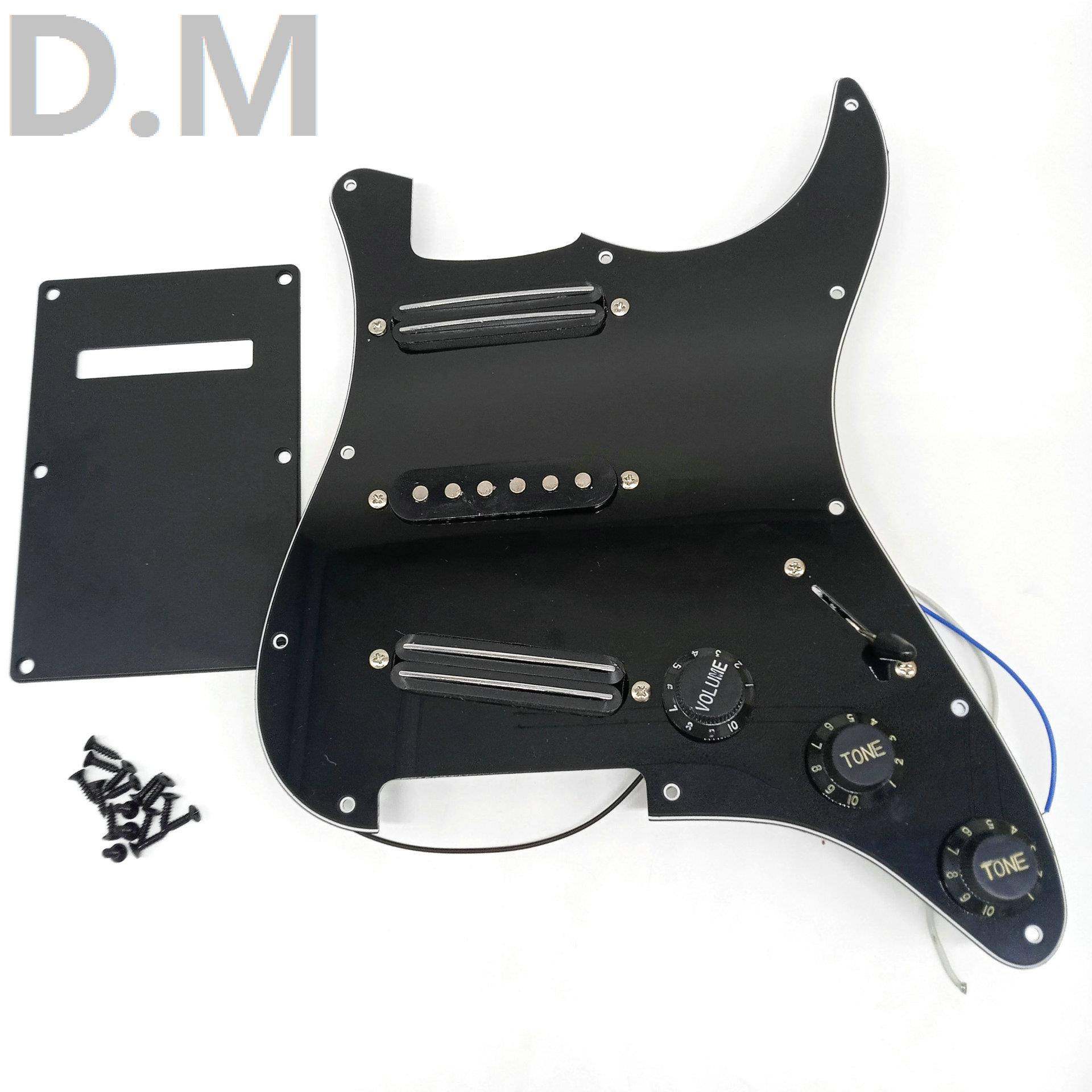 电吉他配件STSQ3单面板带小双拾音器线路总成SSS面板全套黑