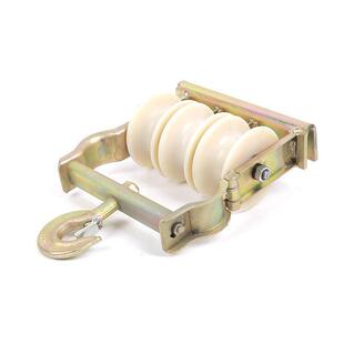 电力施工三轮坐挂滑车配电线路槽钢导线放线滑车多用途滑轮子重泽