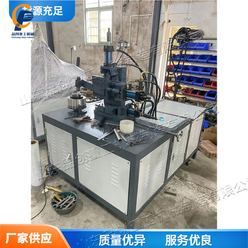 全自动圆管翻边机  自动上料筒体卷边机  油缸液压翻边机