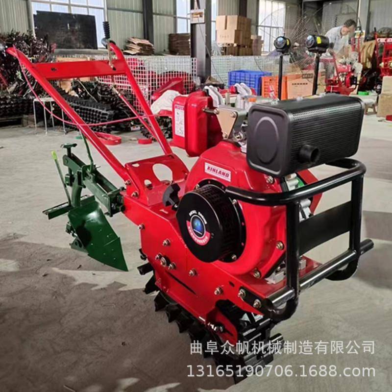 多功能汽油翻地机耕地机犁地机农用趟地机链轨式小型旋耕机