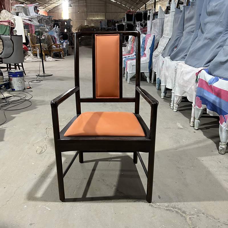 新中式椅子 乌金木 圈椅官帽椅单人书椅休闲椅茶桌椅多款可选现货