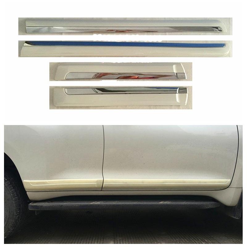 适用14霸道门边条车身饰条08普拉多PRADO车门防擦防撞原厂版电镀Y