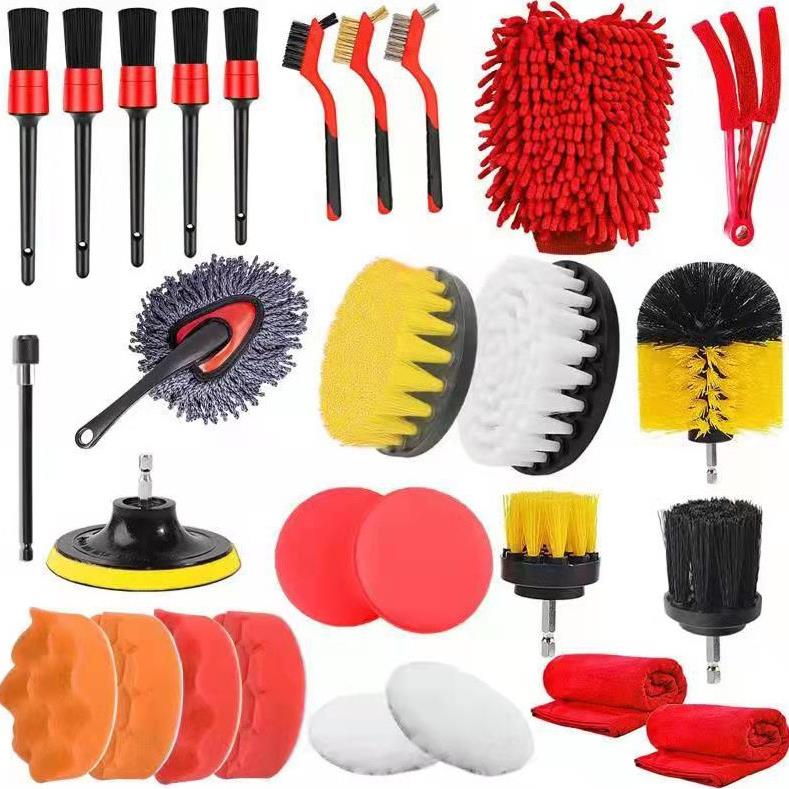 爆款4件套电钻刷清洁刷电钻刷头套装汽车轮毂清洁刷