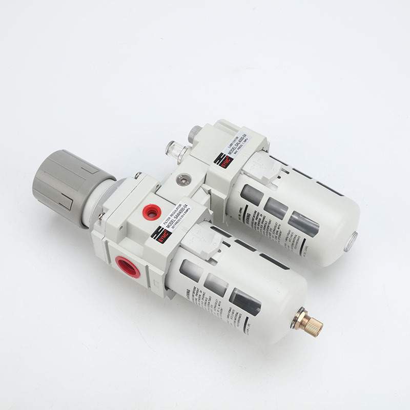 气源处理器白色二联件SAC4010-04空压机油水分离器 过滤器