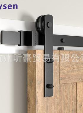 谷仓门吊轨滑轮移门轨道室内门厨房门美式滑轮吊轨吊滑五金配件