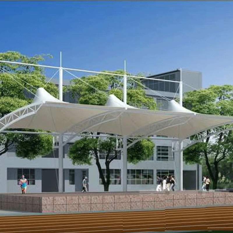 户外公园景观棚膜结构景观棚 景区游乐园遮阳张拉膜结构设计安装