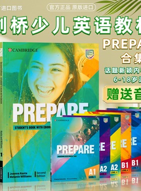 剑桥英语考试教材Prepare1 2 3 4 5 6 7 8 9级别少儿英语KET备考用书A1 A2 B1 B2 C1剑桥国际少儿英语考级中学英语教材PTE FCE CAE