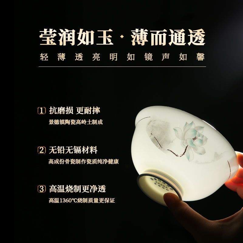 金碗筷家用高档骨瓷套装碗盆创意轻奢欧式景德镇手工描边餐具组合