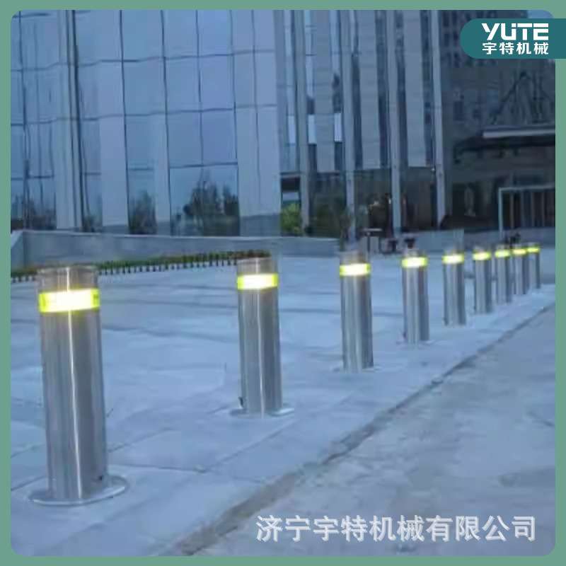 升降柱304不锈钢材质电动伸缩地桩停车场挡车路障电动遥控地柱