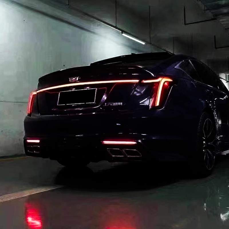 适用于19-23款凯迪拉克CT5贯穿式尾灯改装CT6动态流水LED后尾灯