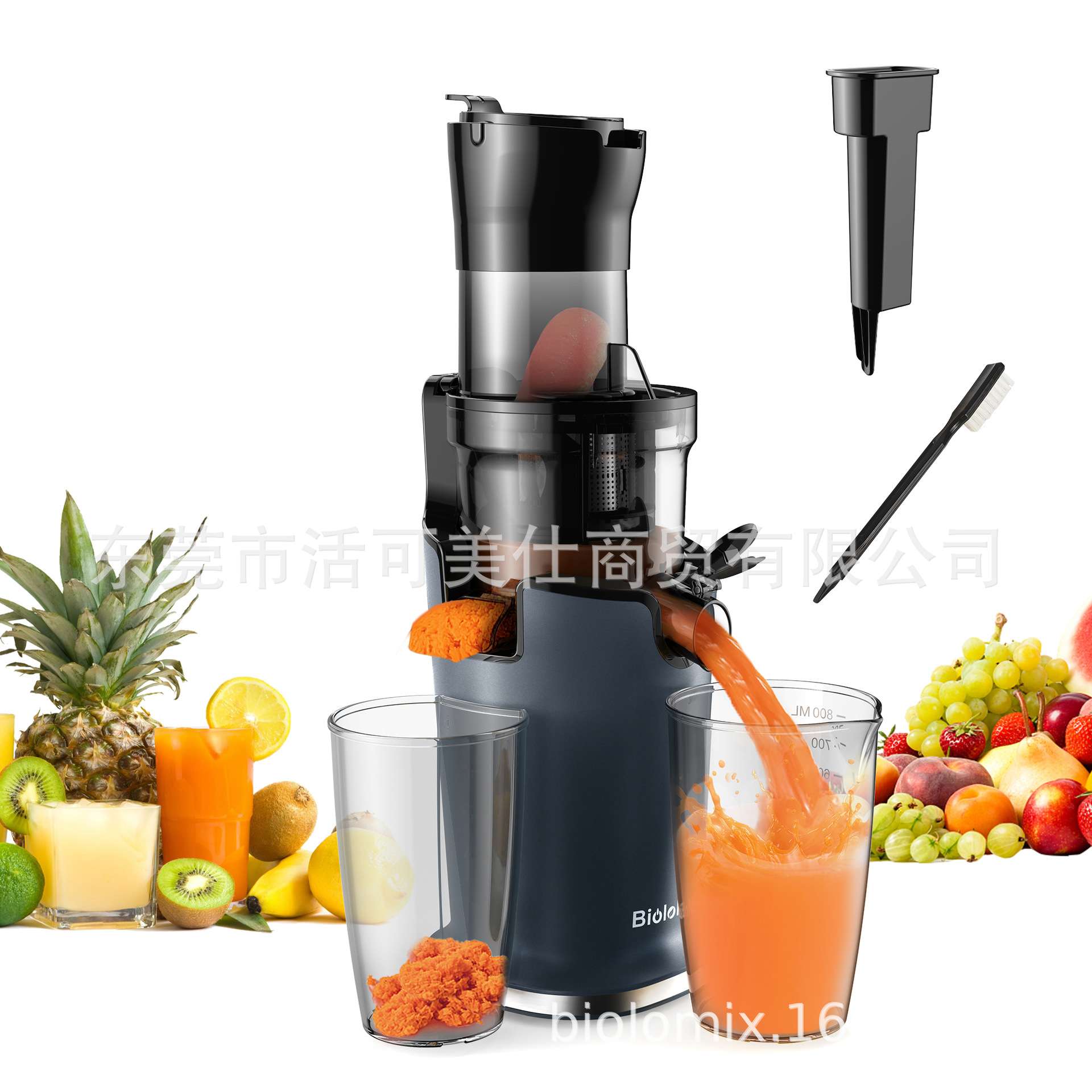 大口径原汁机慢速榨汁机冰沙机家用电动慢榨果汁机Slow juice