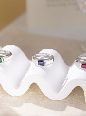 云同珠宝跨境祖母绿男士戒指欧美