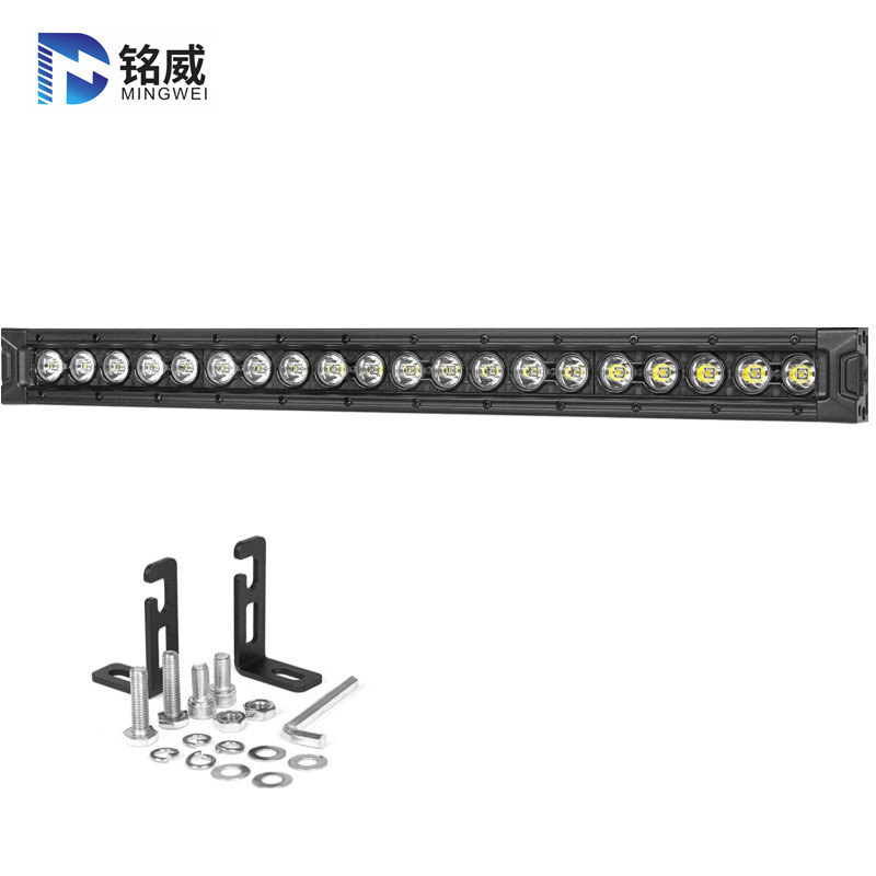 新款单排LED长条灯 22寸带红色氛围灯汽车LED长条灯越野车LED射灯
