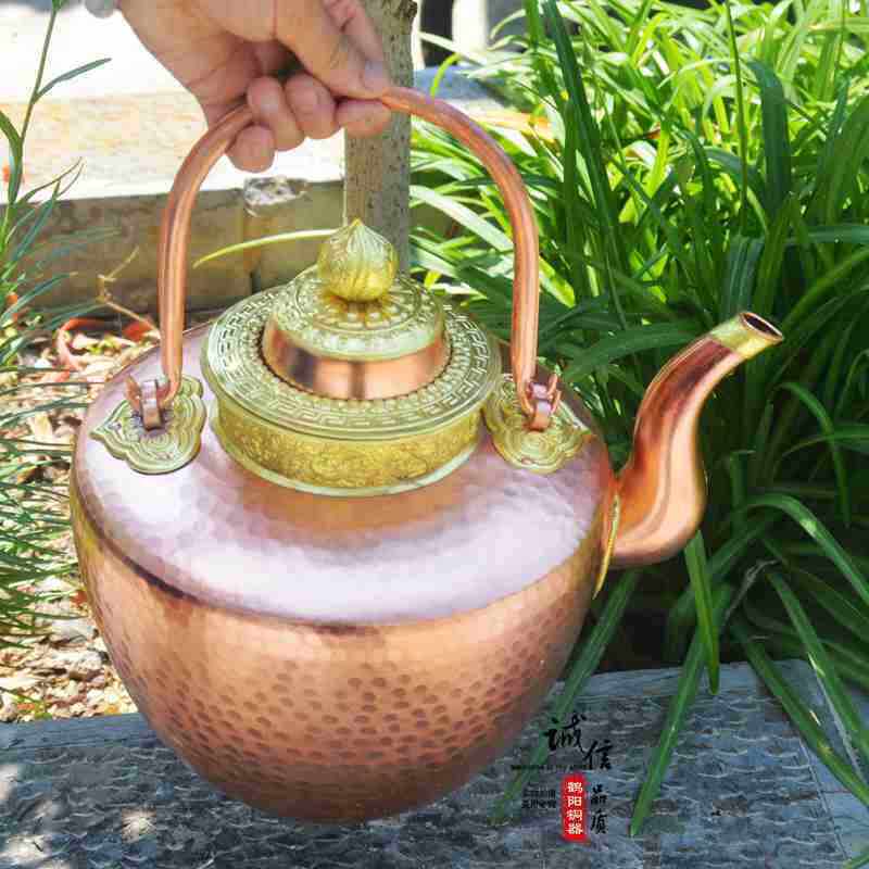 老式铜水壶手工铜茶壶酥油壶烧水商用茶楼壶大铜壶铜酒壶汤壶藏