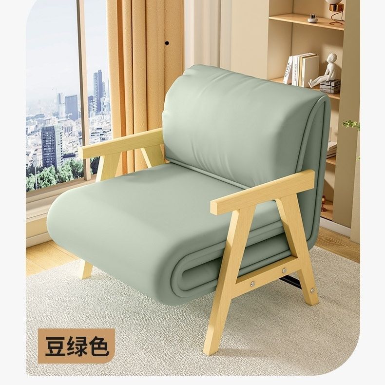 简约现代猫抓皮折叠两用沙发床