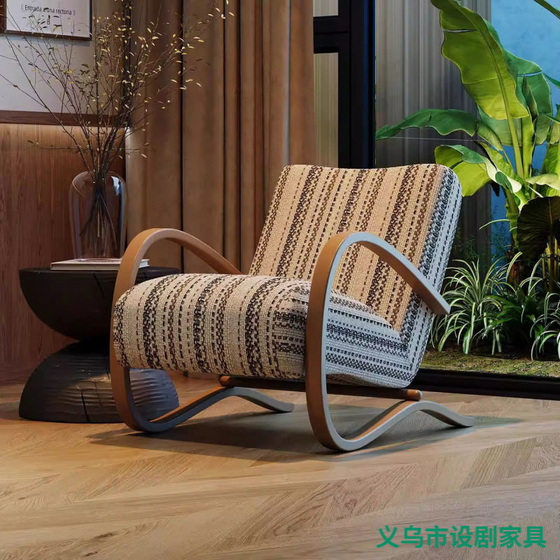 中式古风伯克躺椅休闲椅